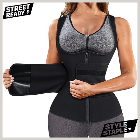 Neoprene Waist Trainer Sauna Suit 3-Layer Tummy Control Body Shaper